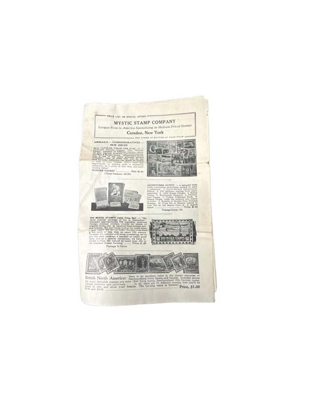 Mystic Stamp Company Vintage Philatelic Mail Order Price List Catalog